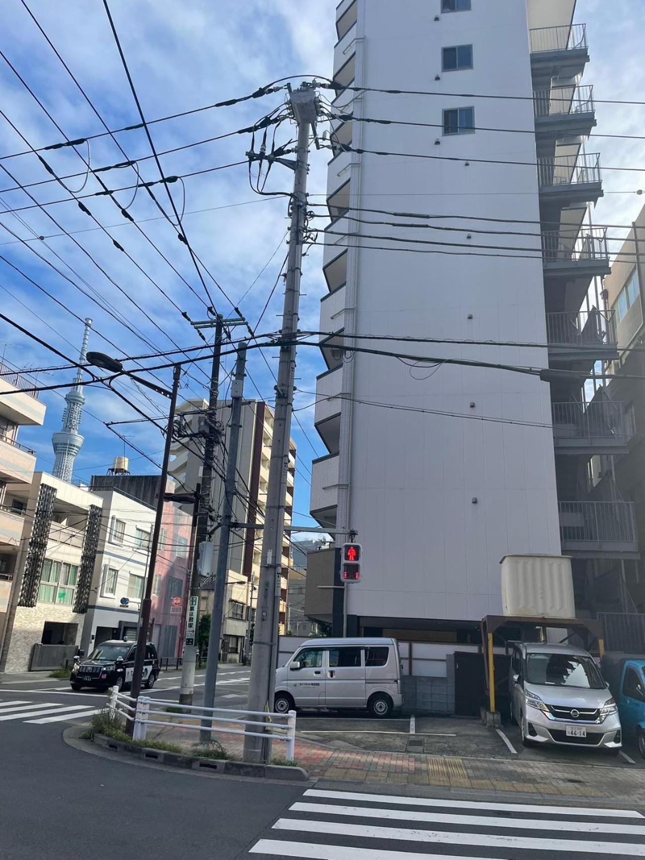 Calum Asakusa Imado Tokyoカルム浅草今戸ダブルルーム新築民泊東京浅草隅田川今戸神社近くスカイツリー見えるコンビニコインランドリー近くある浅草駅まで徒歩圏内アクセス便利成田空港羽田空港銀座渋谷東京駅直通 Appartement *